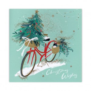 Christmas Wishes Bicycle Christmas Card
