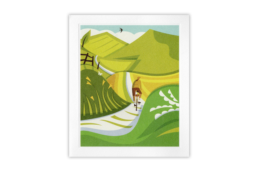 Lost Lanes North Bicycle Greeting Card by Andrew Pavitt