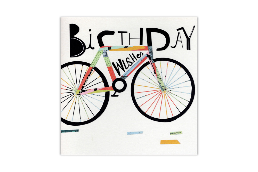 Birthday Wishes Racing Bicycle Birthday Card