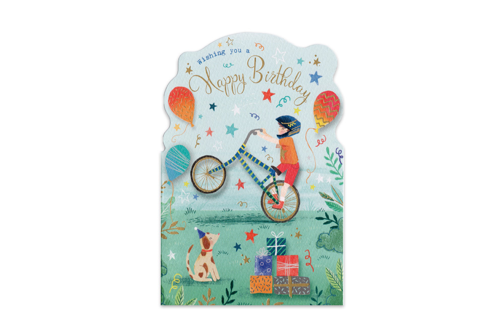 Boys Bicycle Birthday Card