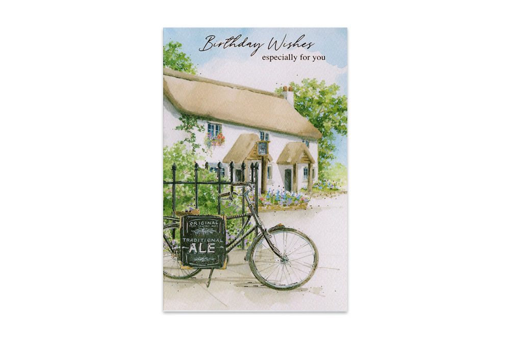 Pub Bicycle Birthday Card