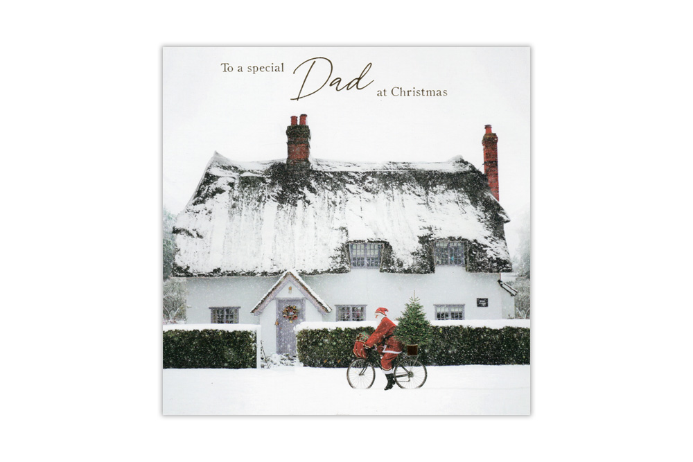 To a Special Dad Bicycle Christmas Card