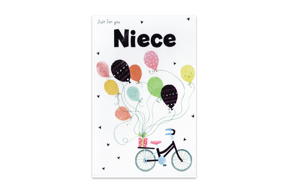 Niece Bicycle Birthday Card