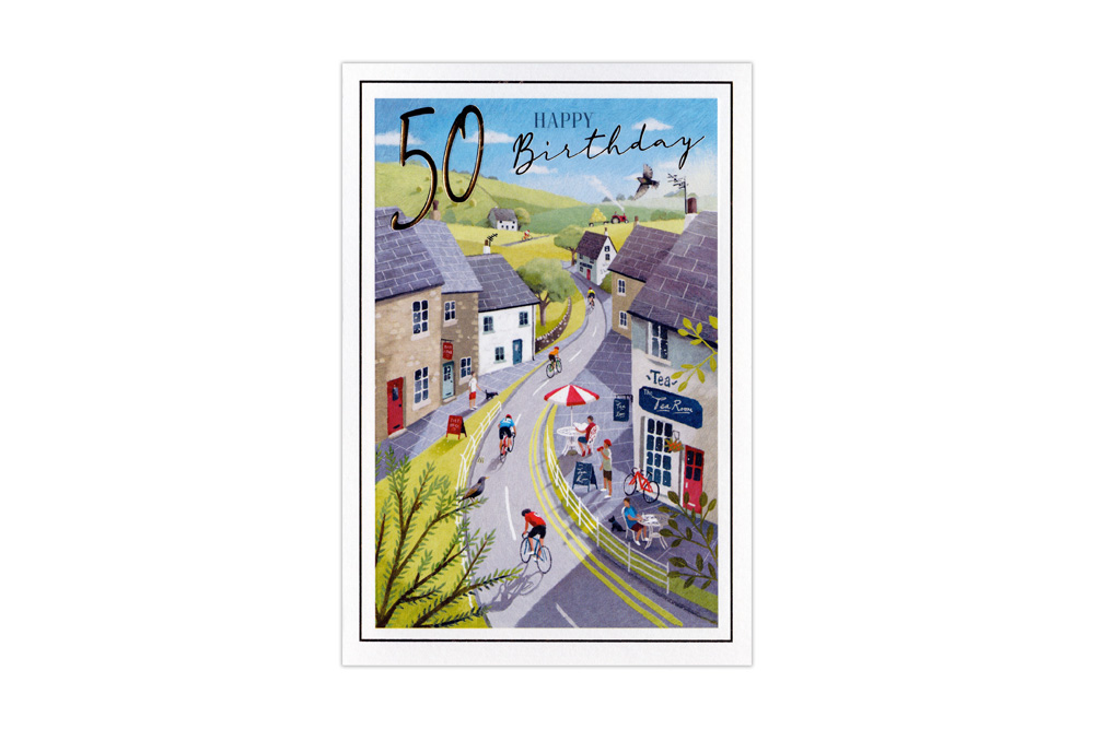 The Tour Bicycle 50th Birthday Card