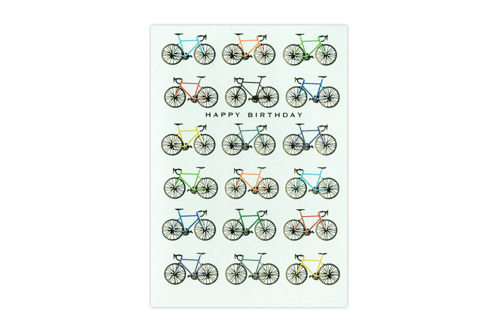 Multi Racing Bicycles Birthday Card