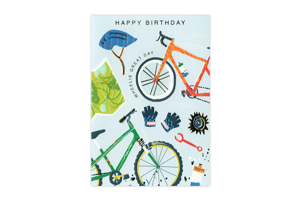 Racing & Mountain Bicycle Birthday Card