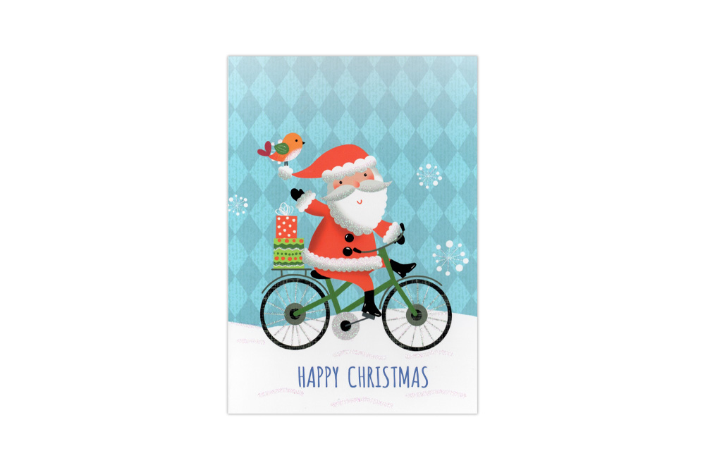 Happy Christmas Children’s Bicycle Card
