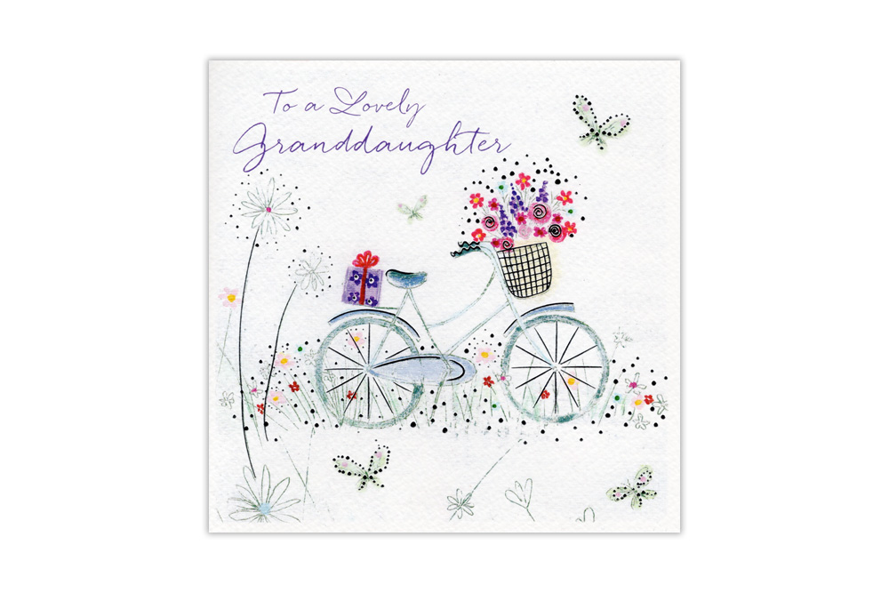 Granddaughter Bicycle Birthday Card