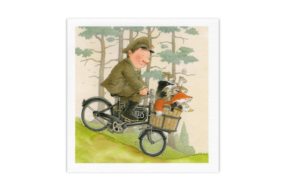 Percy the Park Keeper Bicycle Card