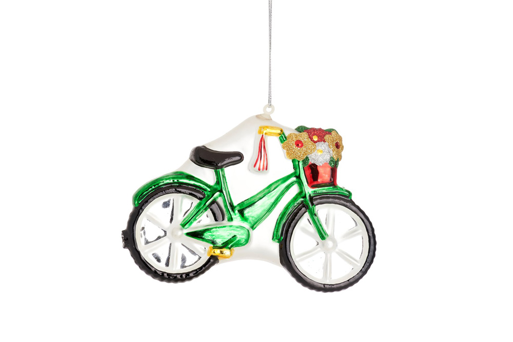 Basket of Flowers Bicycle Christmas Tree Decoration