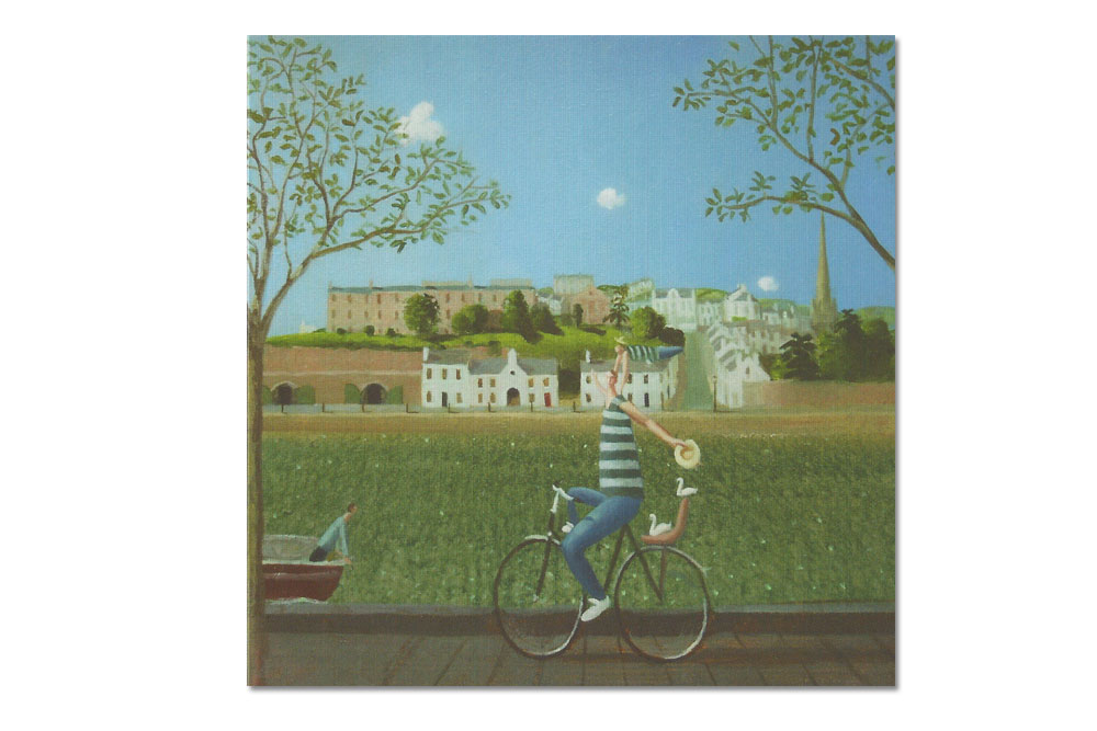 Hats Off to a Beautiful Day Bicycle Greeting Card