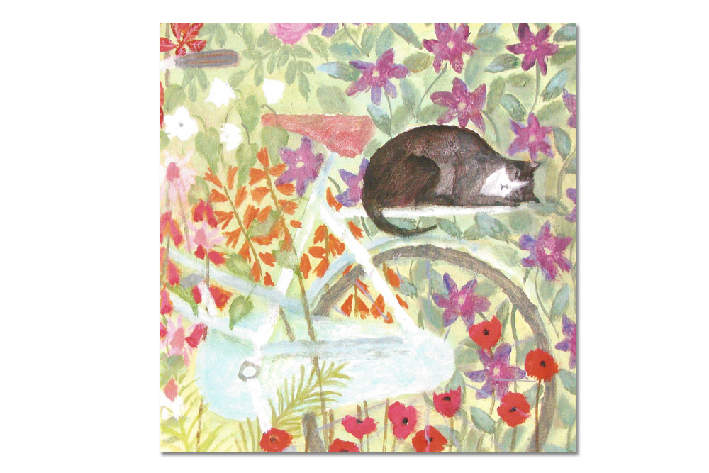 Secret Garden Bicycle Greeting Card