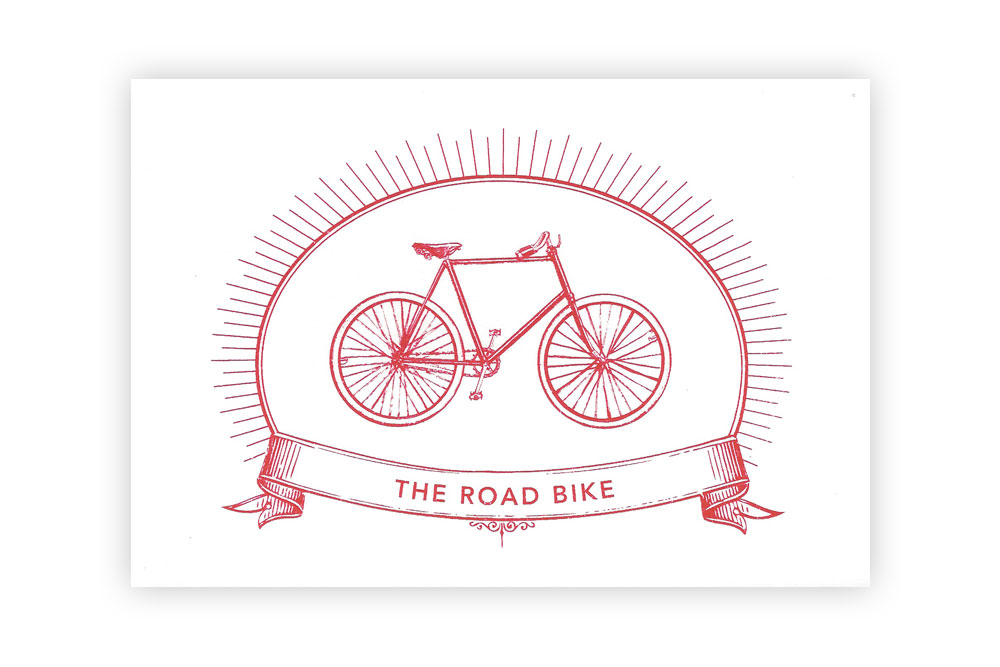 The Road Bike Bicycle Greeting Card