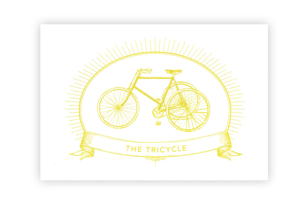 The Tricycle Bicycle Greeting Card