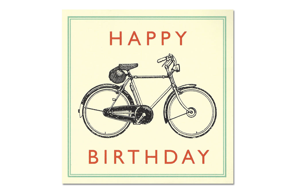 Happy Birthday Bicycle Greeting Card