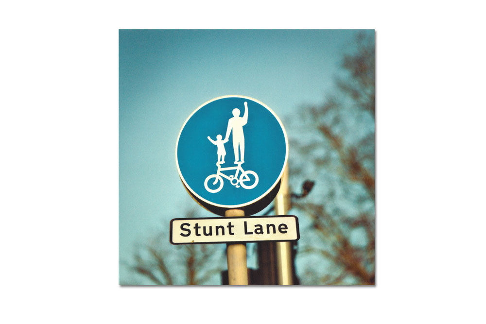 Stunt Lane Bicycle Greeting Card