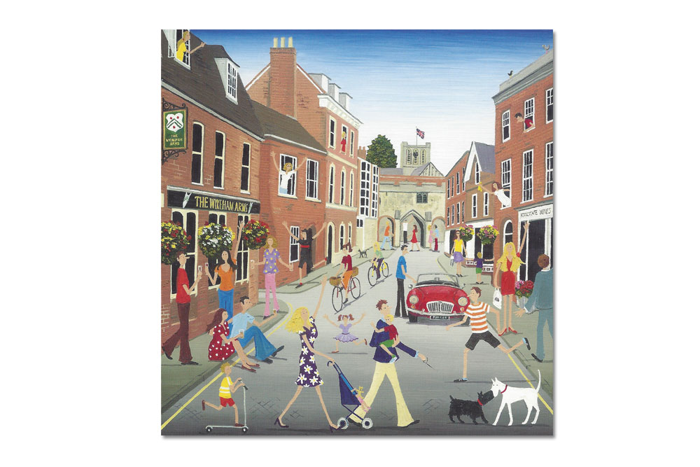 The Wykeham Arms, Winchester Bicycle Greeting Card