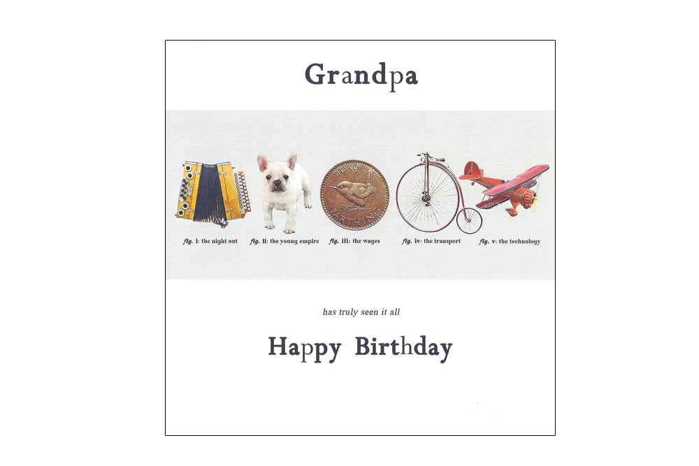 Grandpa Bicycle Greeting Card