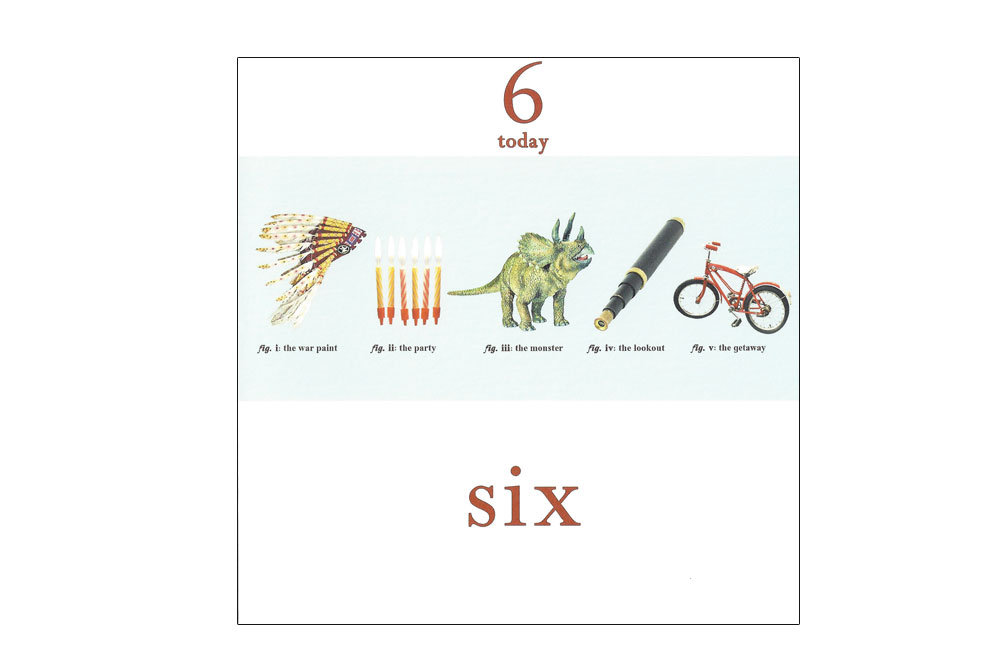 Age Six Bicycle Greeting Card