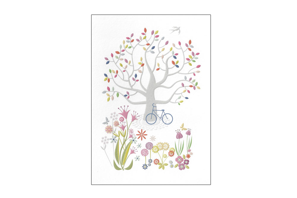 Summer Meadow Bicycle Greeting Card