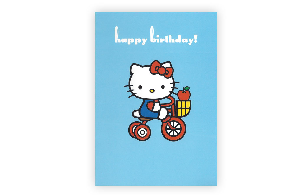 Hello Kitty Bicycle Birthday Card