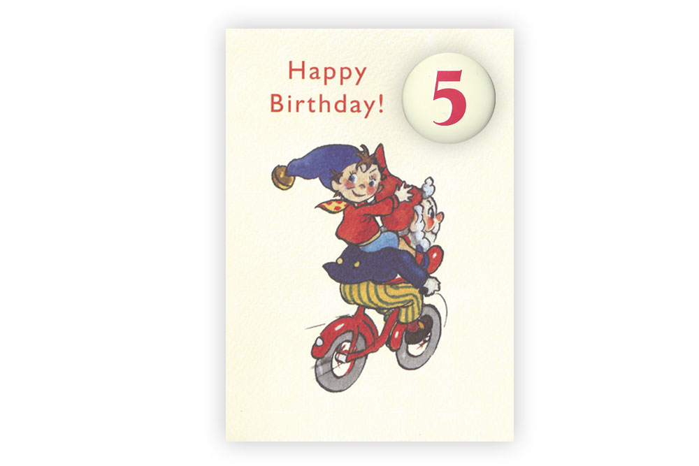 Noddy Happy 5 Birthday Greeting Card