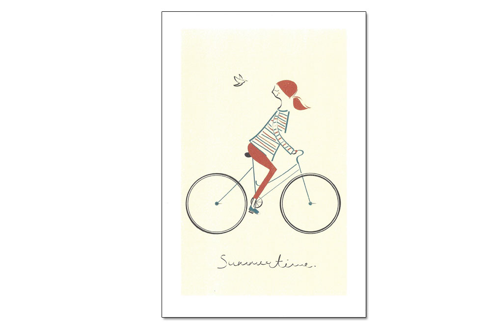 Summertime Bicycle Greeting Card