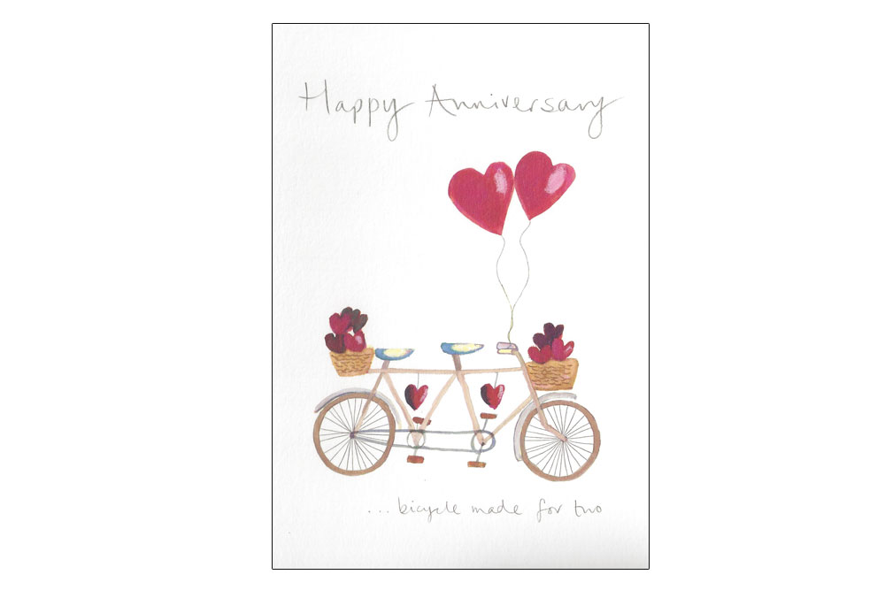 Happy Anniversary Bicycle Greeting Card