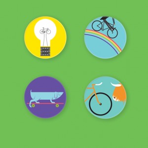 Fun Bicycle Graphics Badges – Rebecca J Kaye