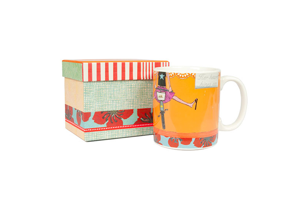 Curly Girl Cape and Tiara Women’s Bicycle Mug