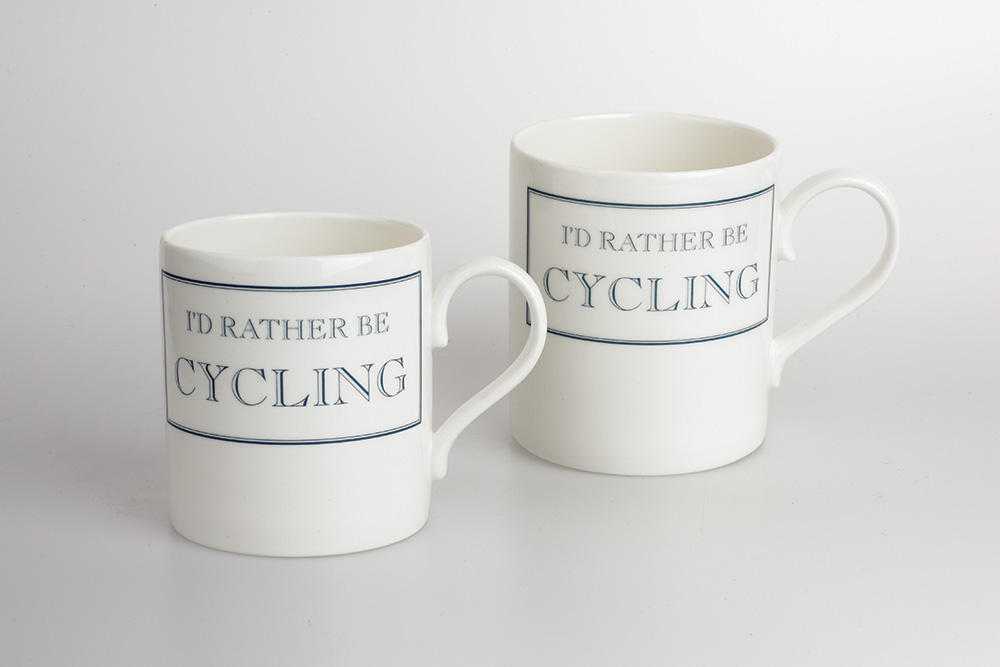 I’d Rather Be Cycling Bicycle Mug – Blue