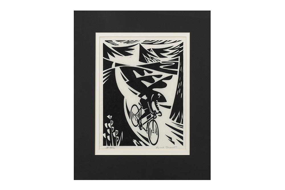 Alpine Descent Cycling Print by Andrew Pavitt