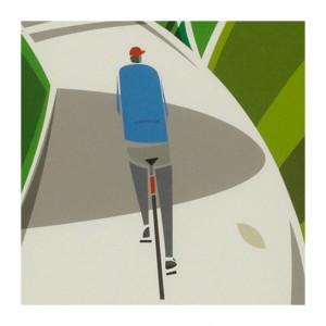 Lost Lanes Cycling Print by Andrew Pavitt