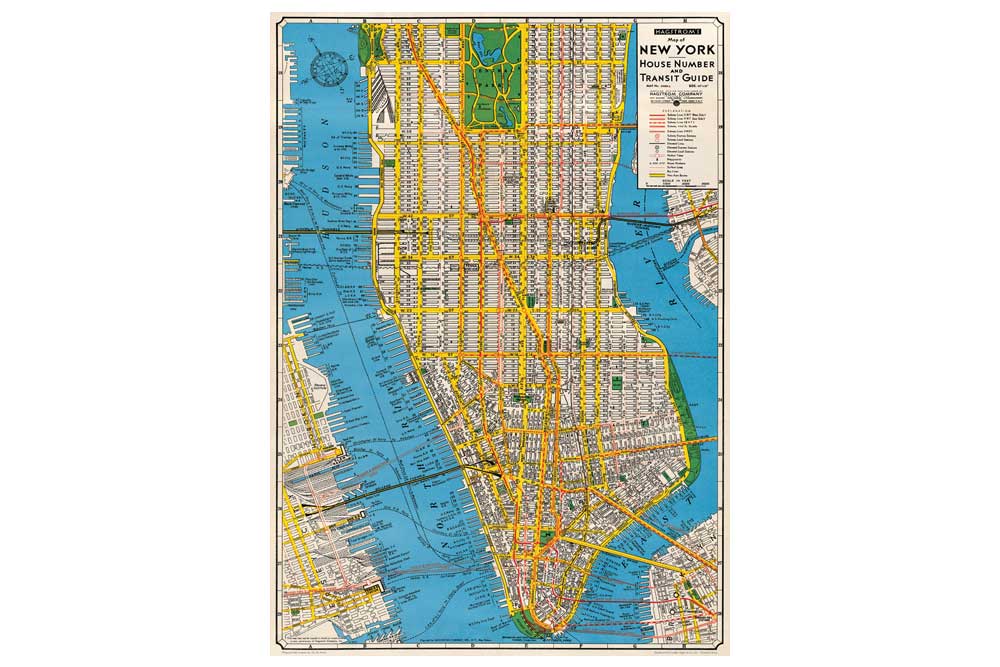 Map of New York Poster Paper