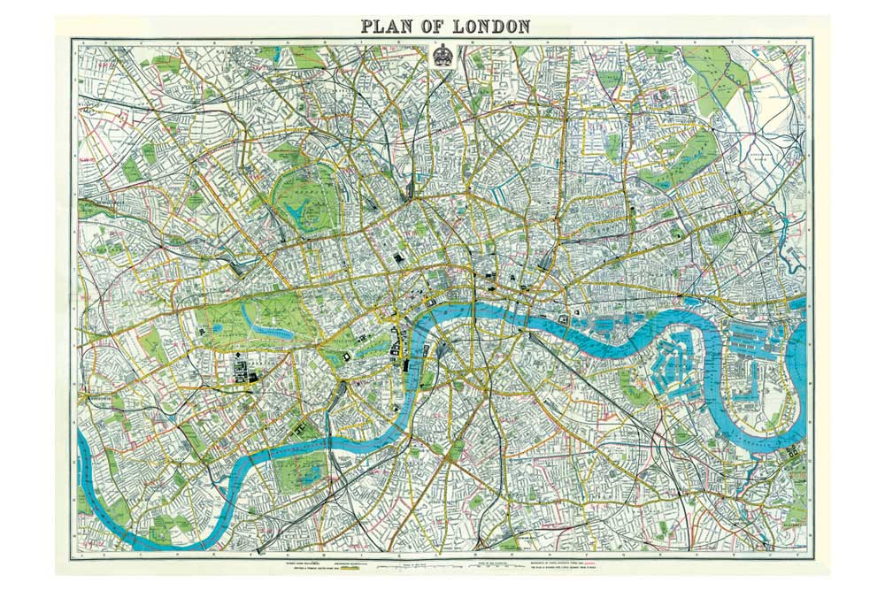 Plan of London Poster Paper