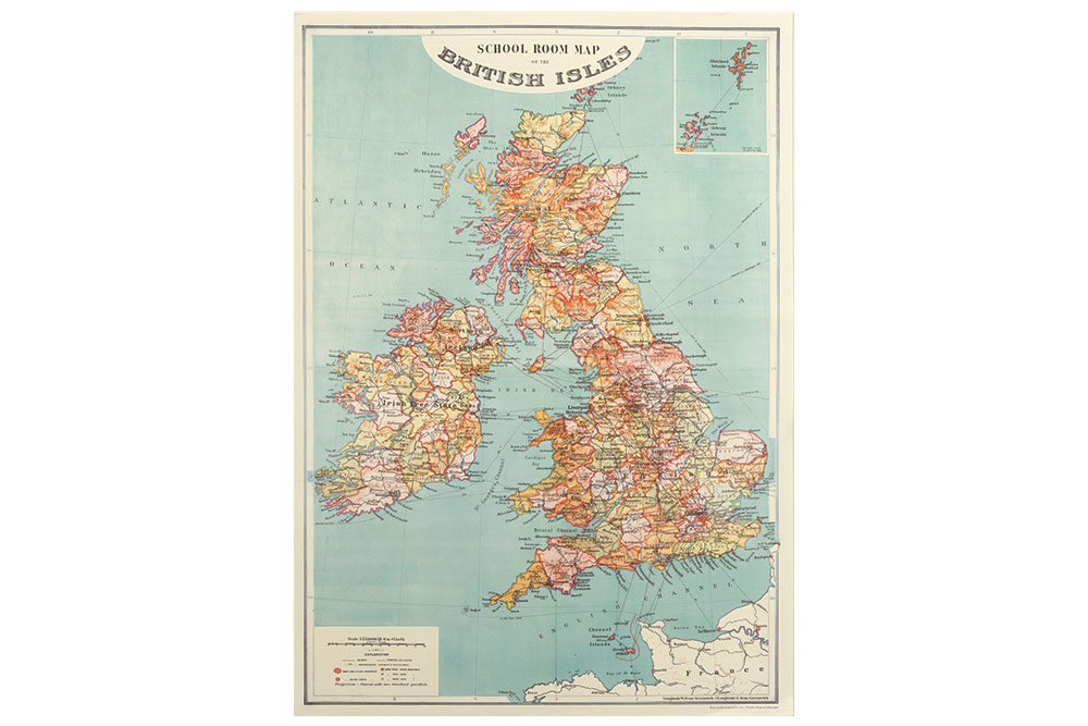 Map of British Isles Poster Paper