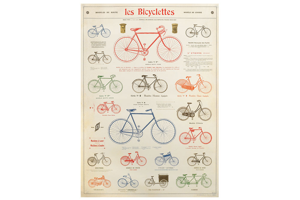 Les Bicyclettes Poster Paper